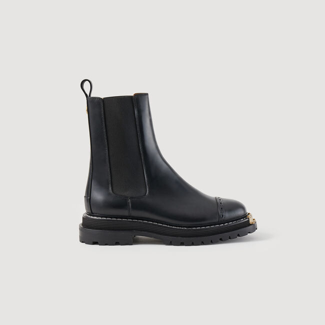 Bottines à semelle crantée