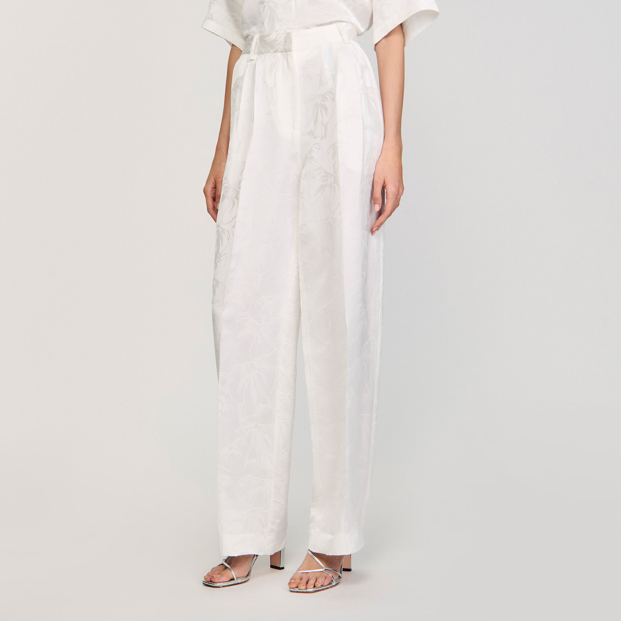 Pantalon à jacquard à noeuds
