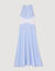 Robe longue à rayures et  dentelle