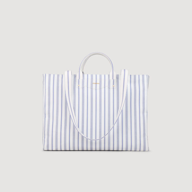 Sac cabas en toile à rayures