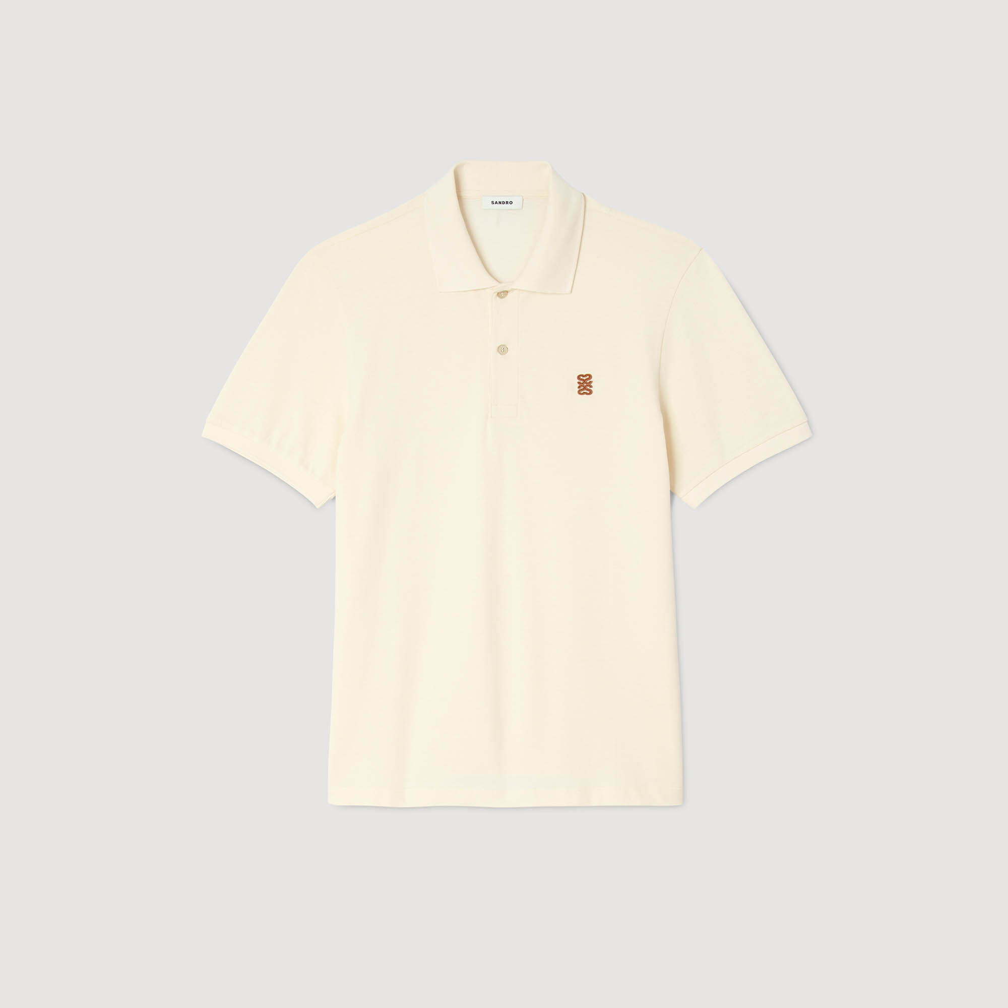 Polo à logo cuir