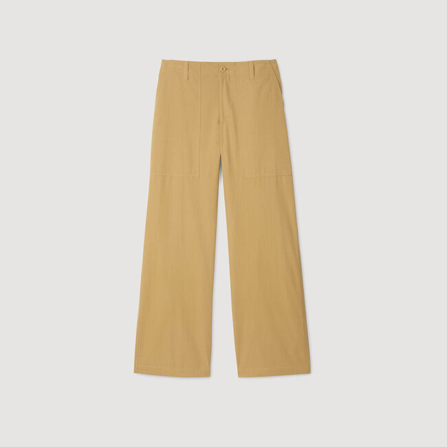 Pantalon large en coton