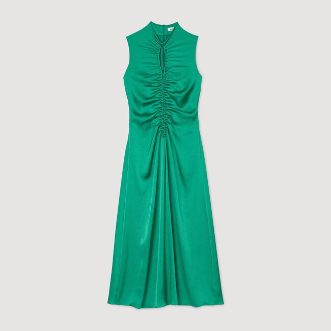 Robe longue en satin