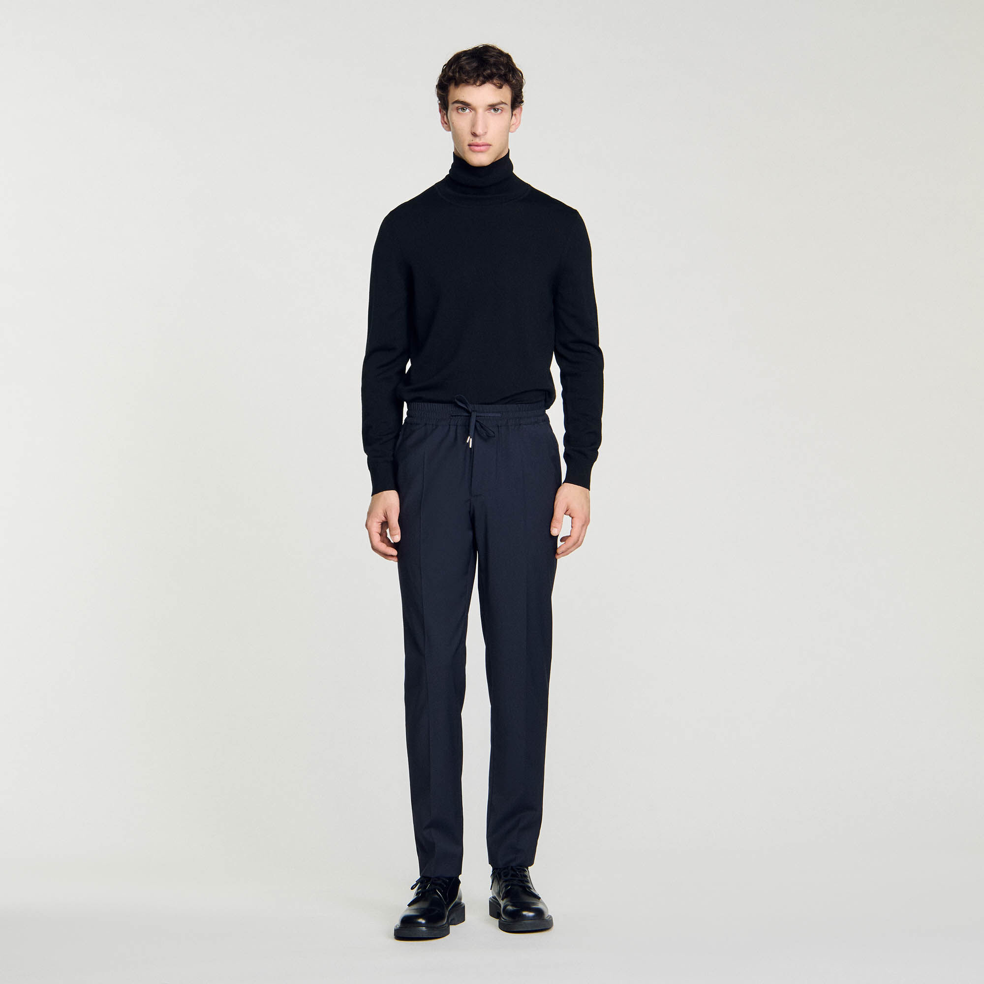 Pantalon droit élastiqué