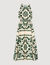 Robe longue à imprimé feuilles