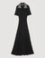 Robe longue en maille à studs
