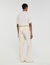 Pantalon large en coton élastiqué