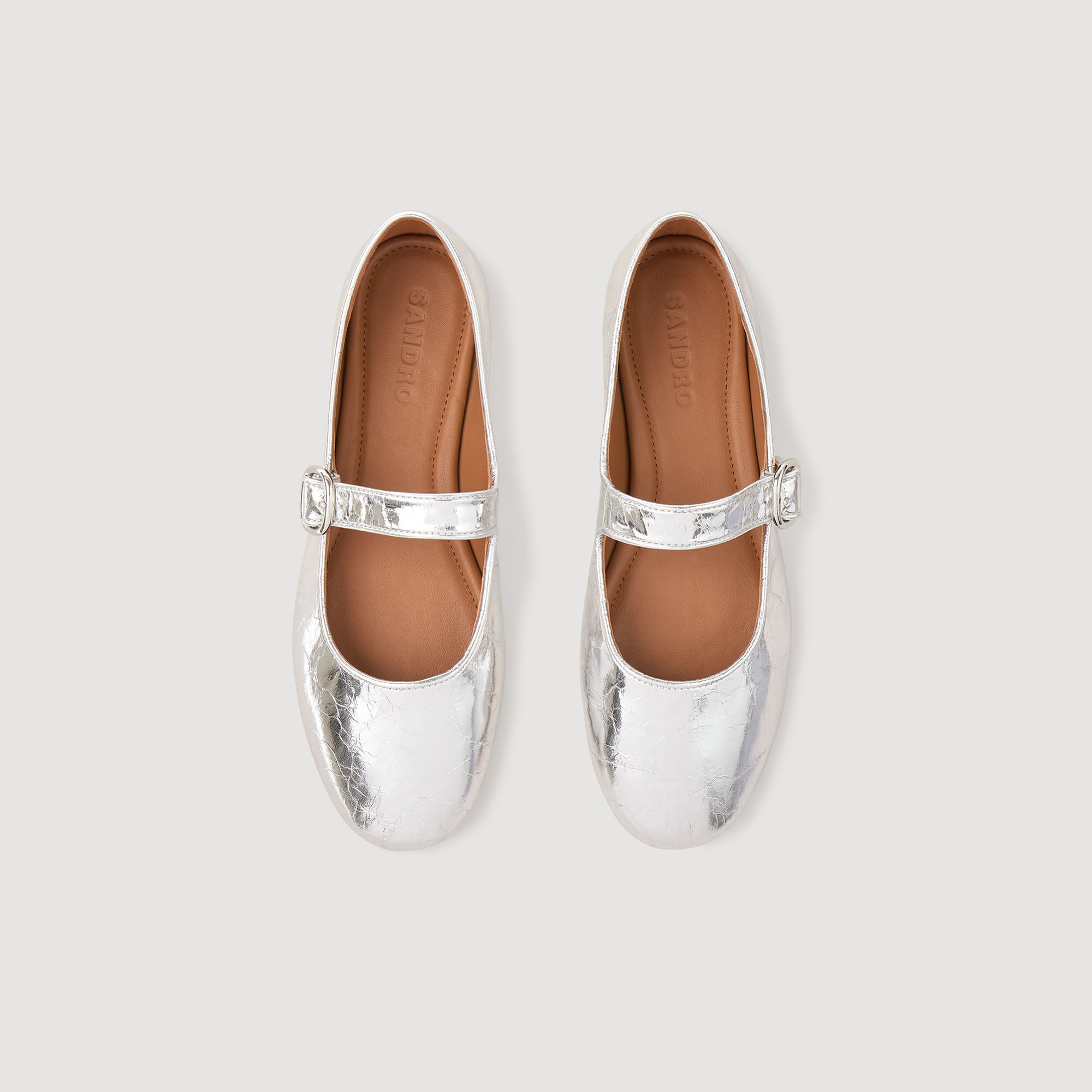 Ballerines en cuir brillant