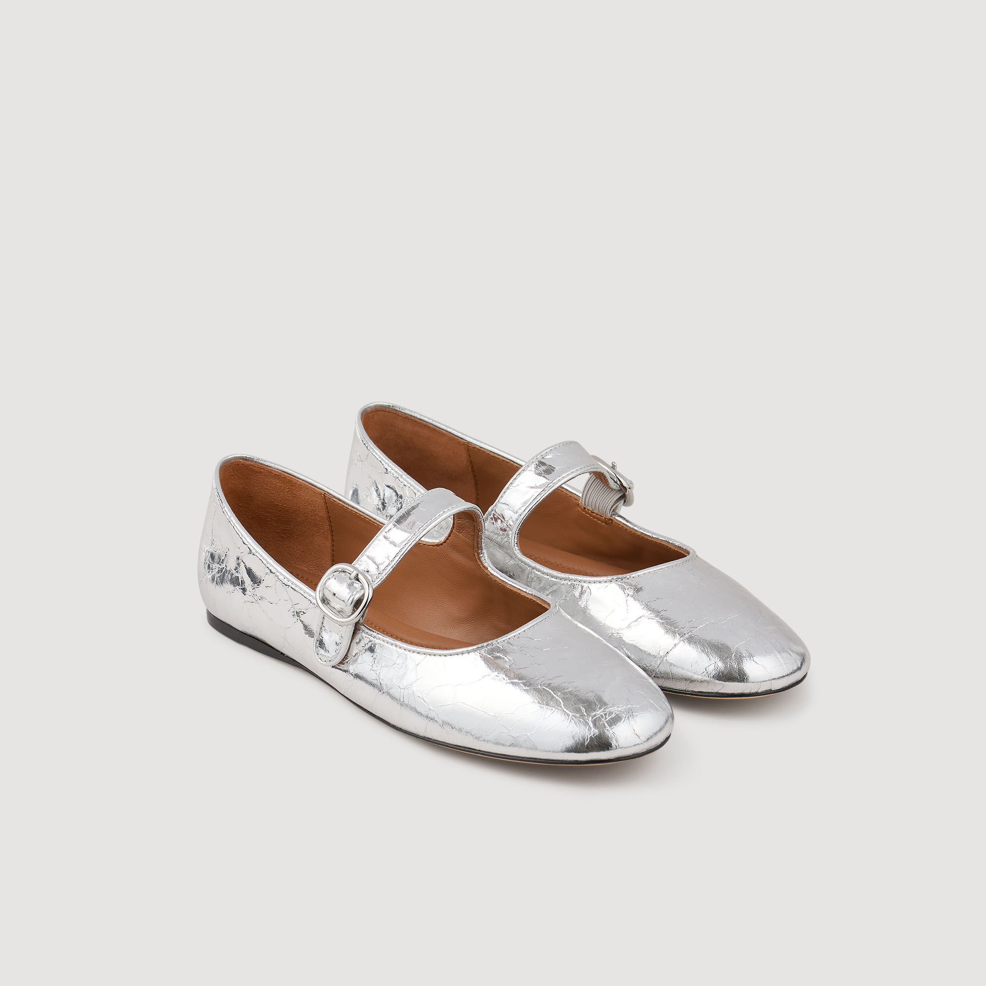 Ballerines en cuir brillant