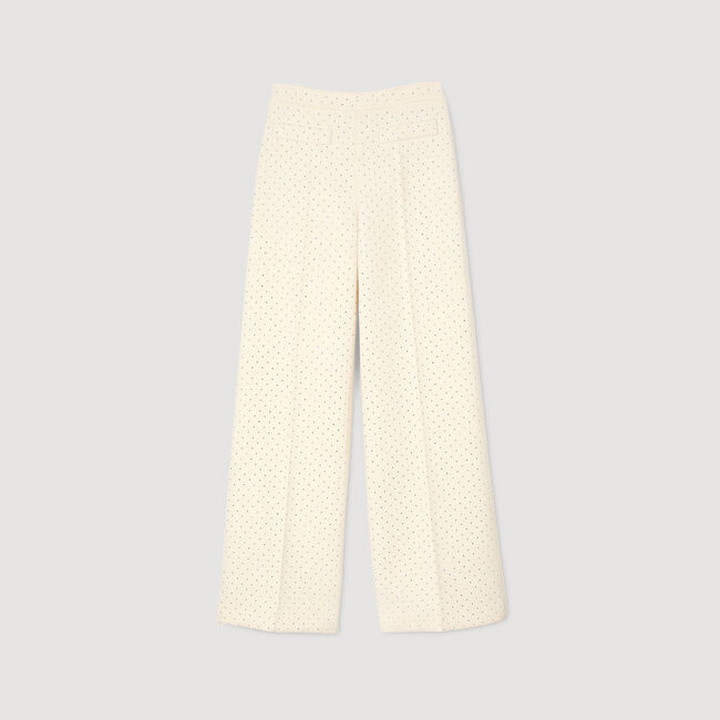 Pantalon en tweed strassé