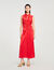 Robe longue en satin