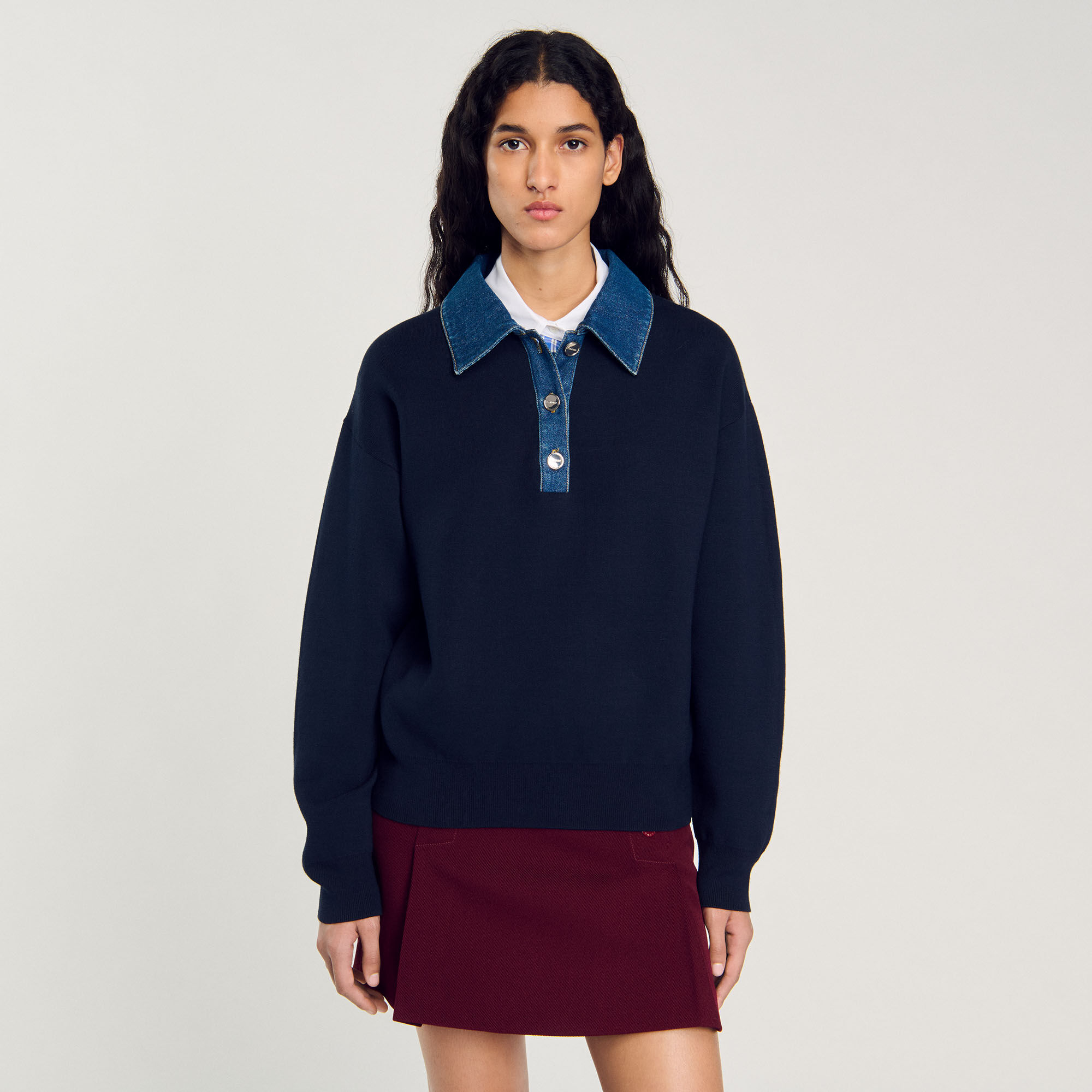 Pull à col polo