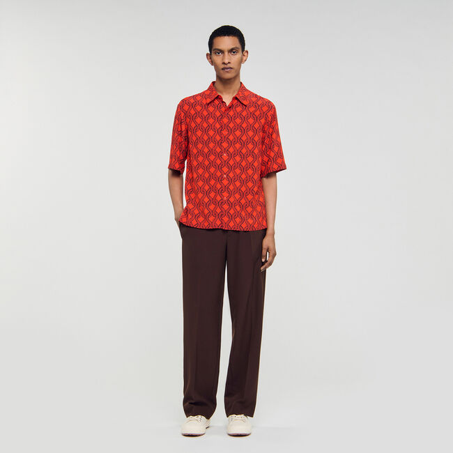 Chemise fluide imprimé corde