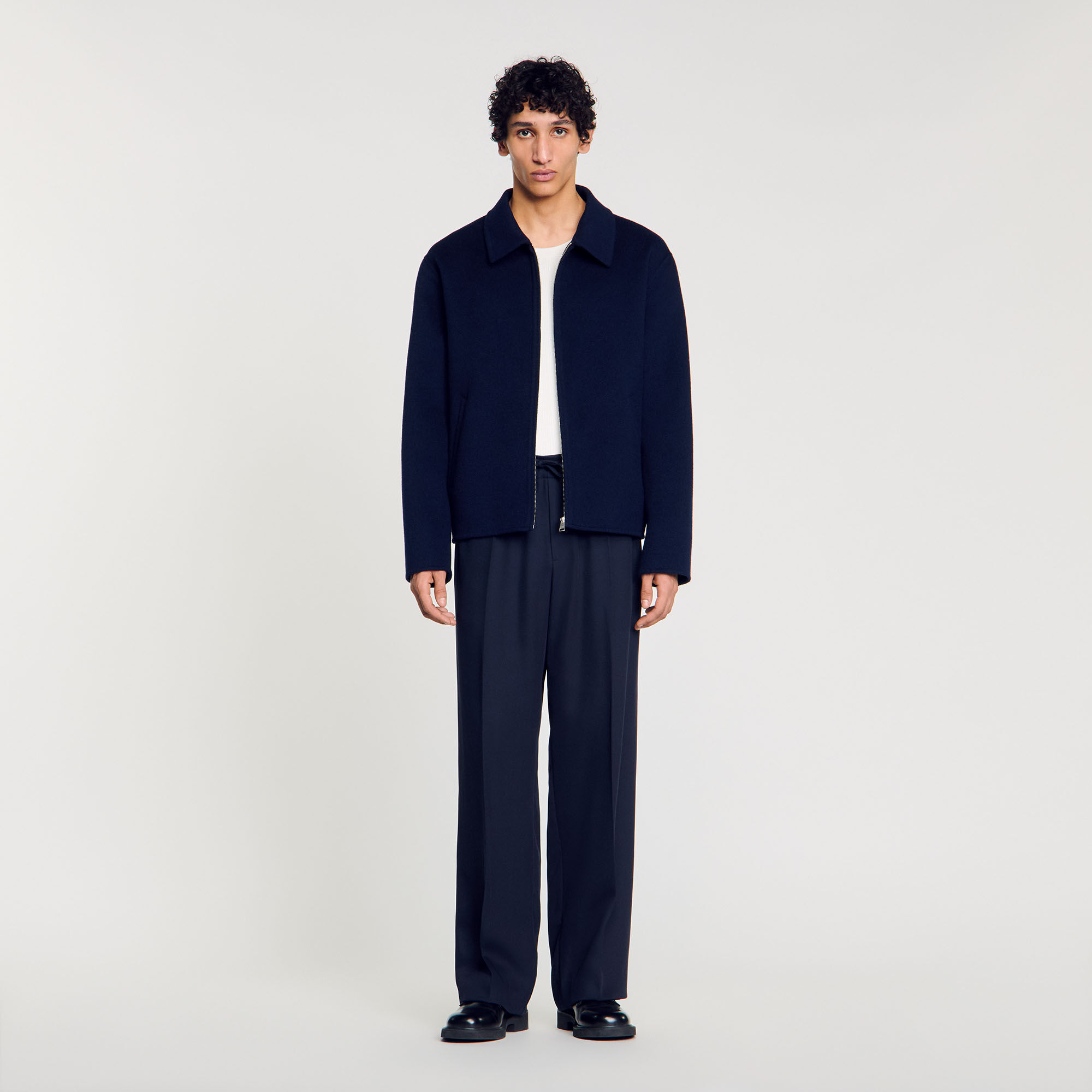 Blouson en laine double face