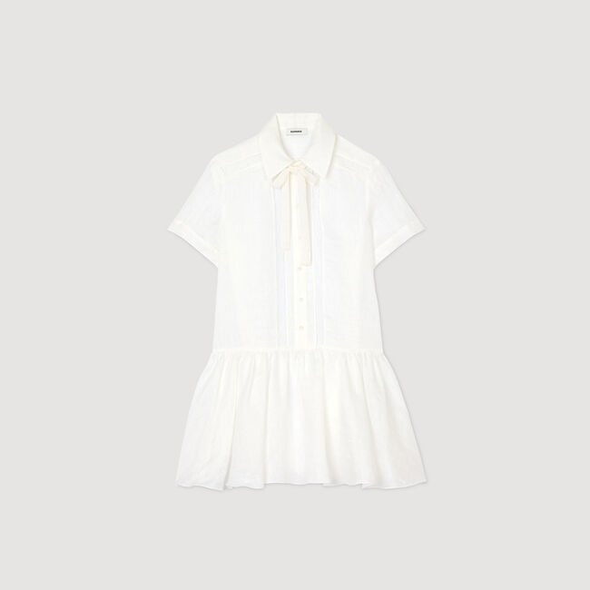 Robe courte à détails dentelle 