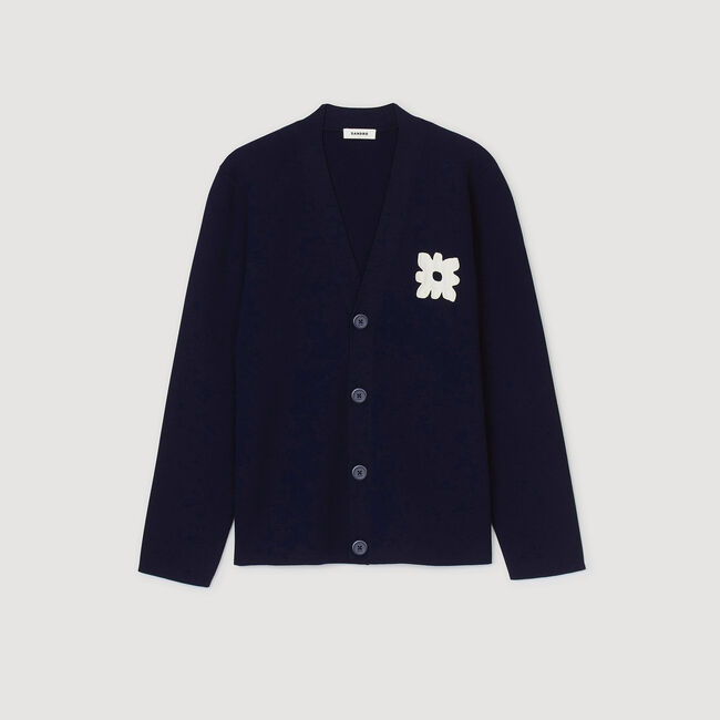 Cardigan à détail fleur