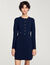 Robe courte en maille boutonnée