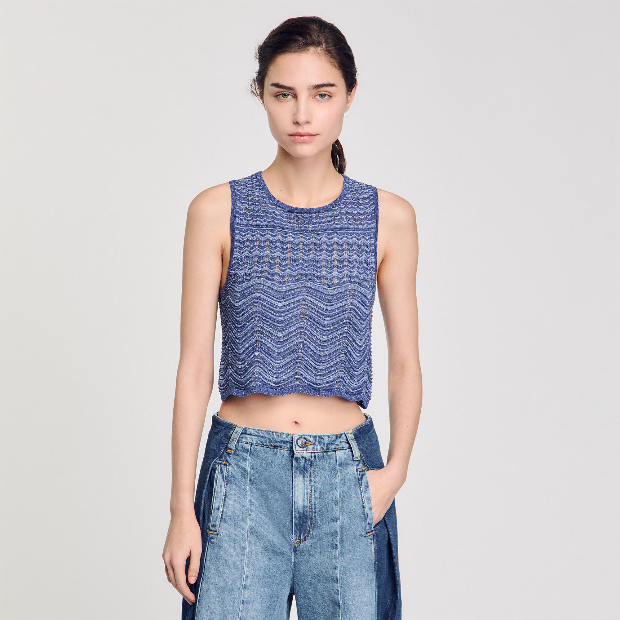 Pull en maille scintillante