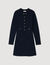Robe courte en maille boutonnée