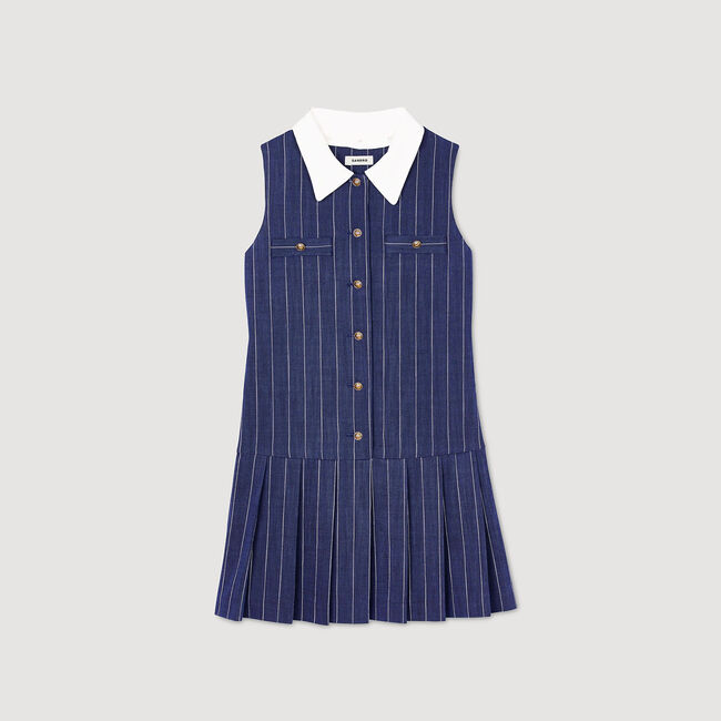 Robe courte à rayures