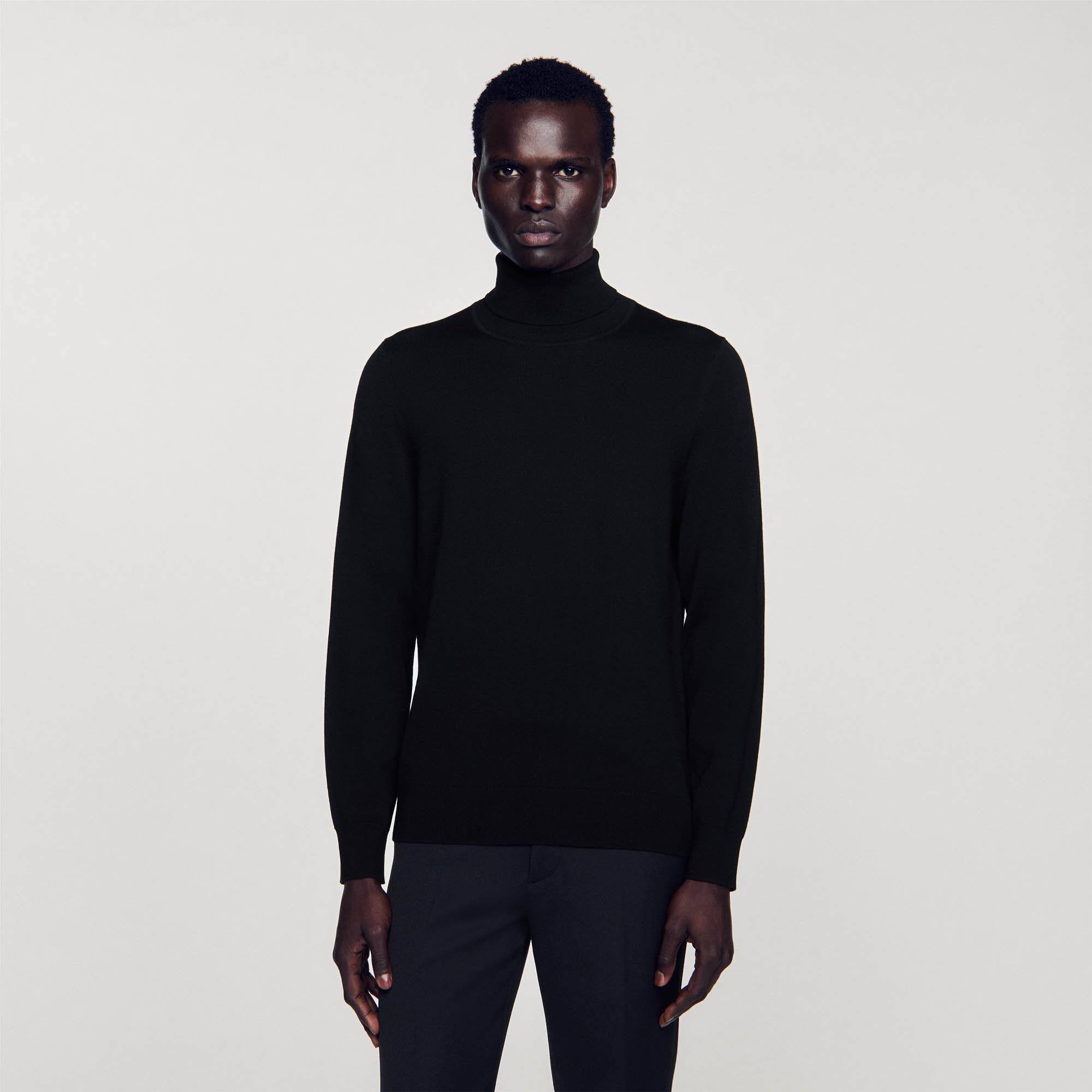 Pull à col roulé en laine Homme