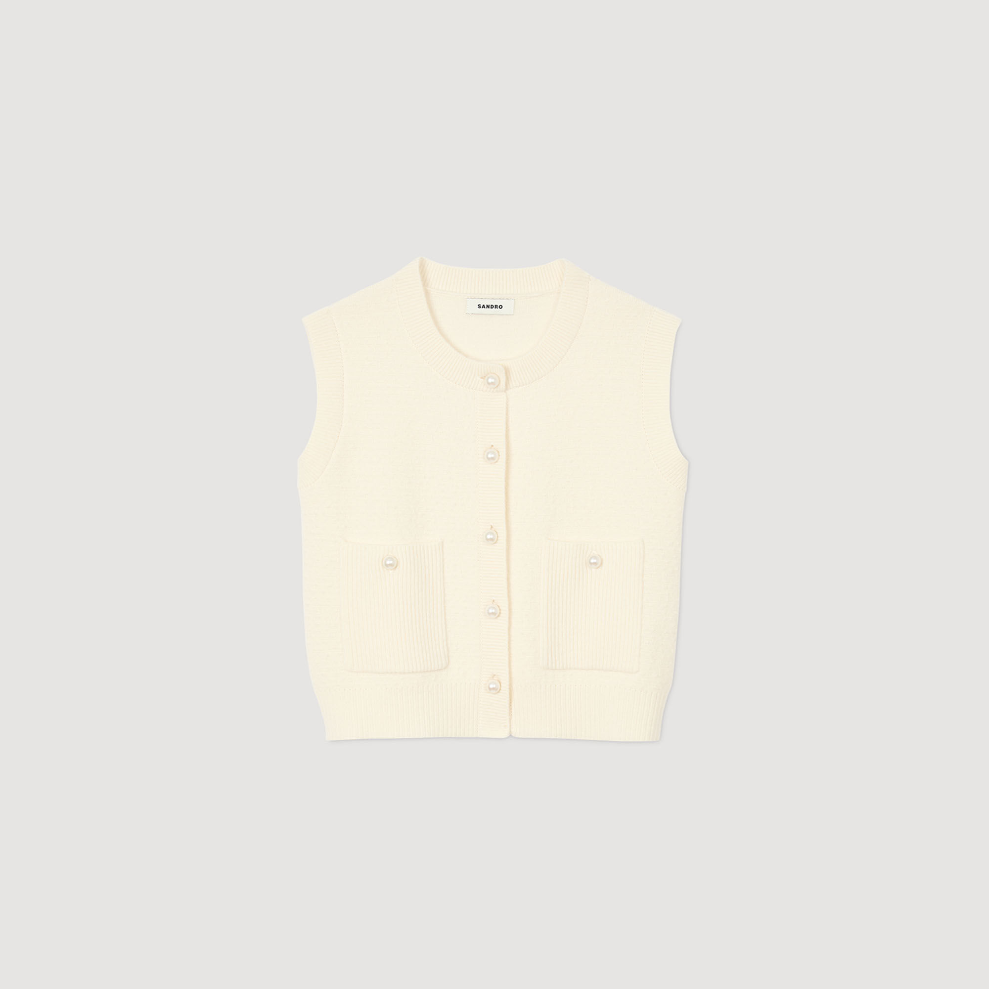 Gilet en tweed texturé