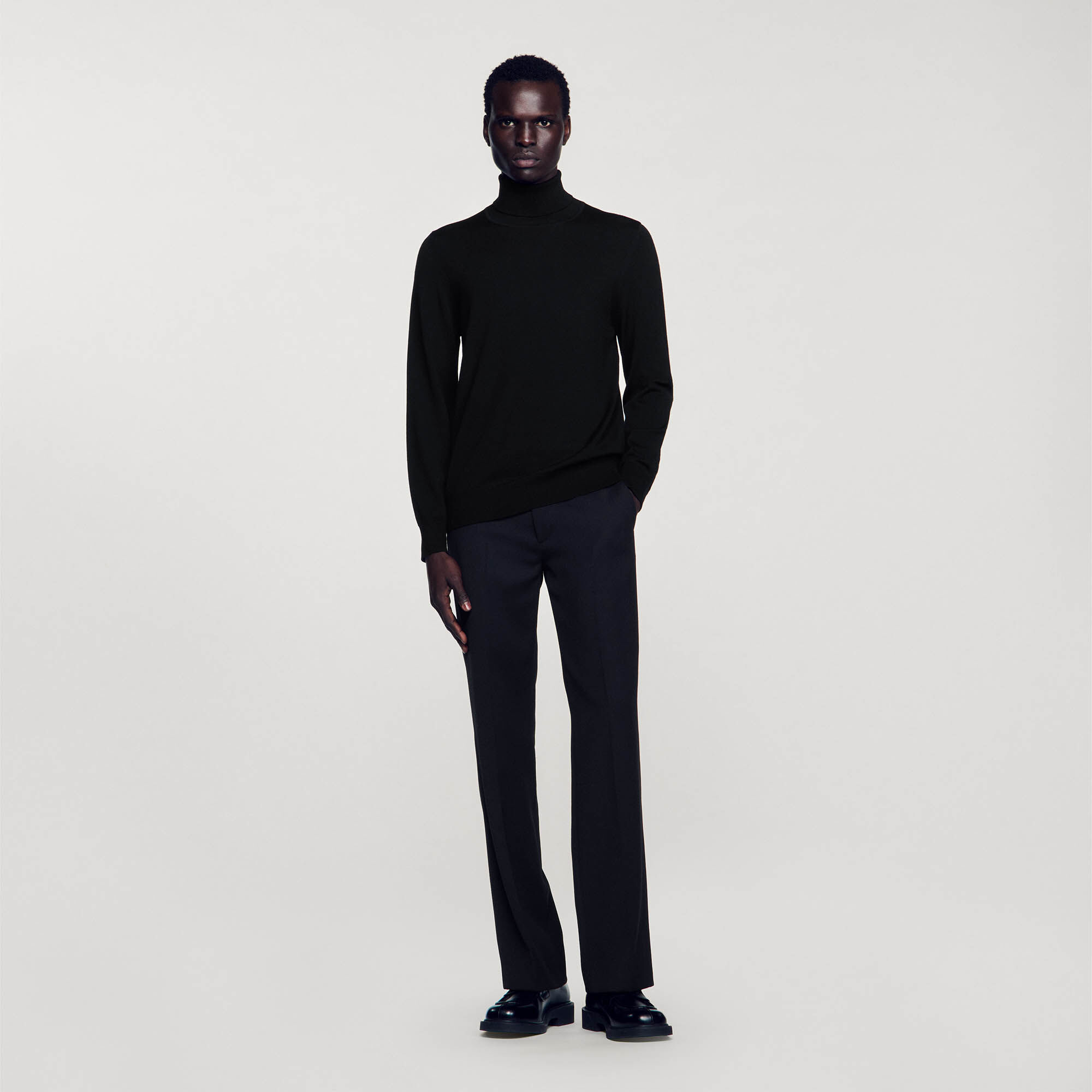 Pull à col roulé en laine Homme
