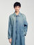 Manteau long en jean délavé 
