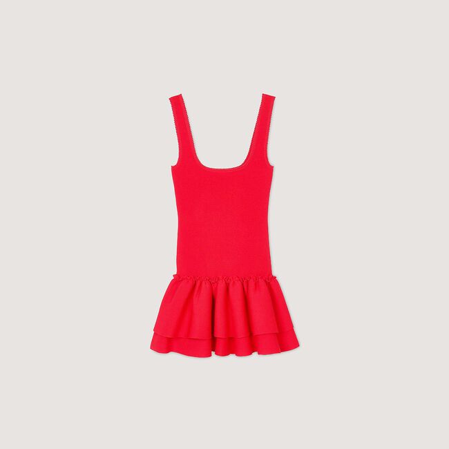 Robe courte col carré