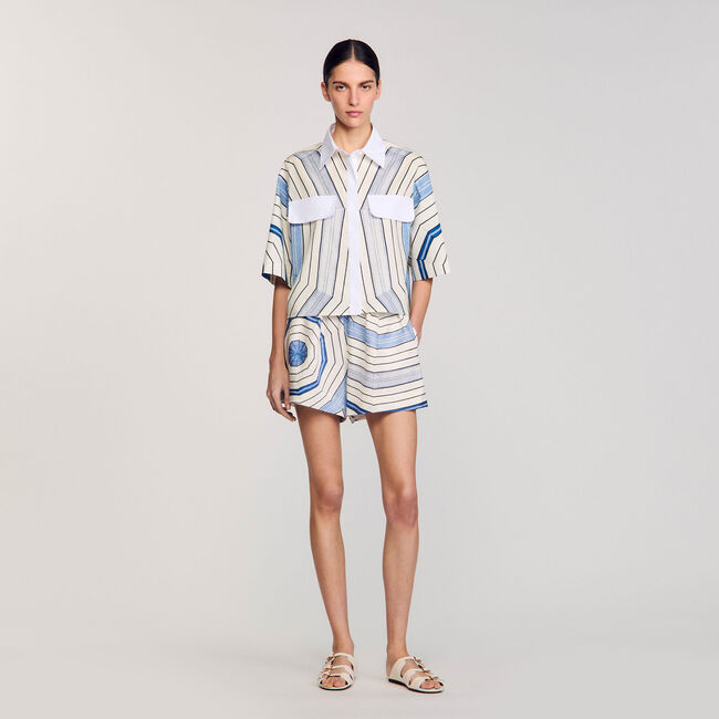 Chemise à imprimé spirales