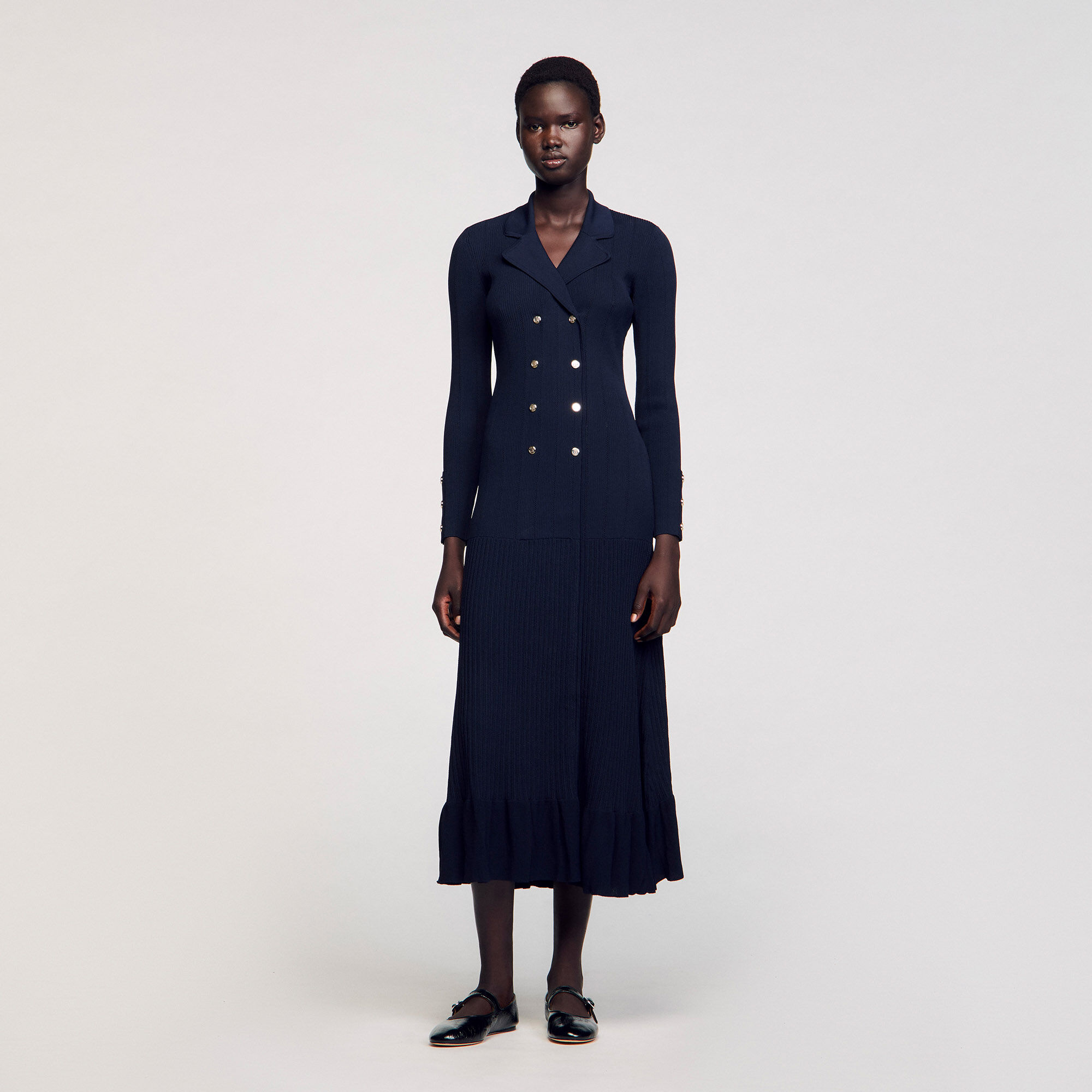Robe longue en maille