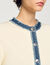Cardigan à détails denim