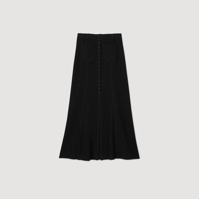 Jupe longue en maille fantaisie