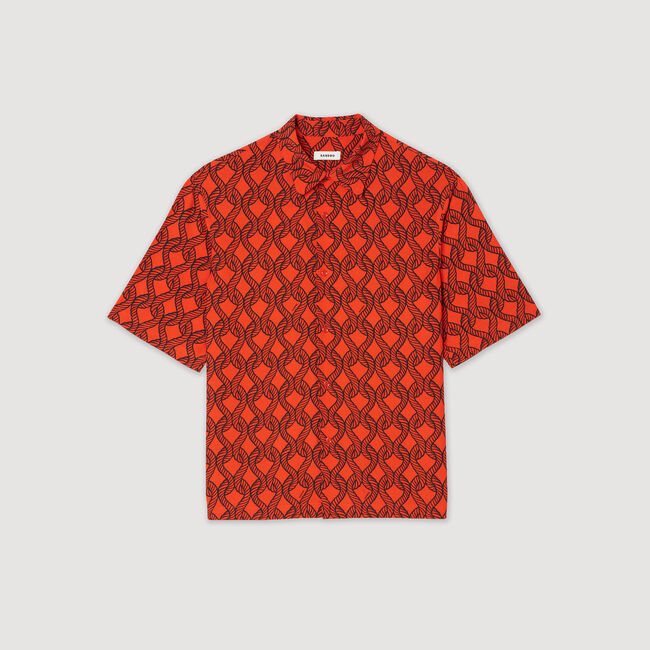 Chemise fluide imprimé corde