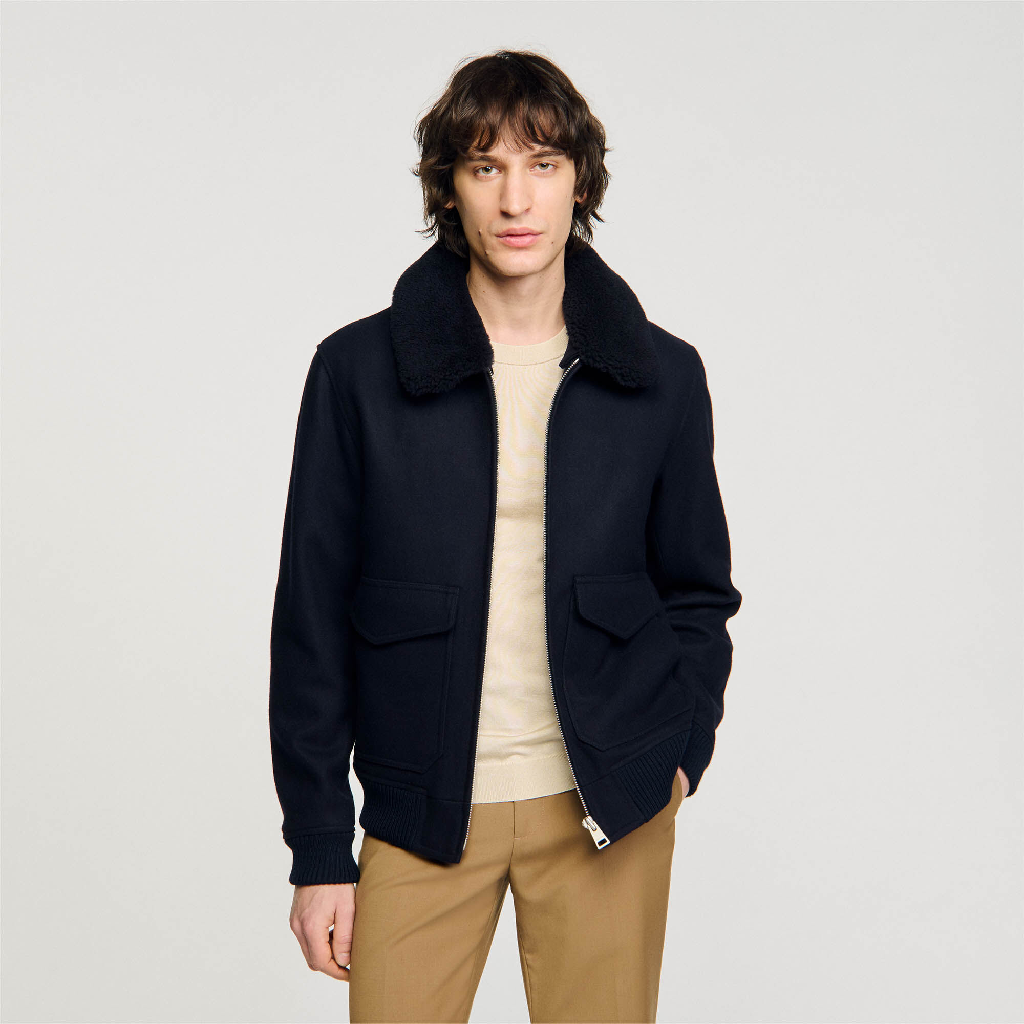 Blouson aviateur zippé