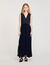 Robe longue plissée