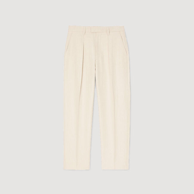 Pantalon large à plis
