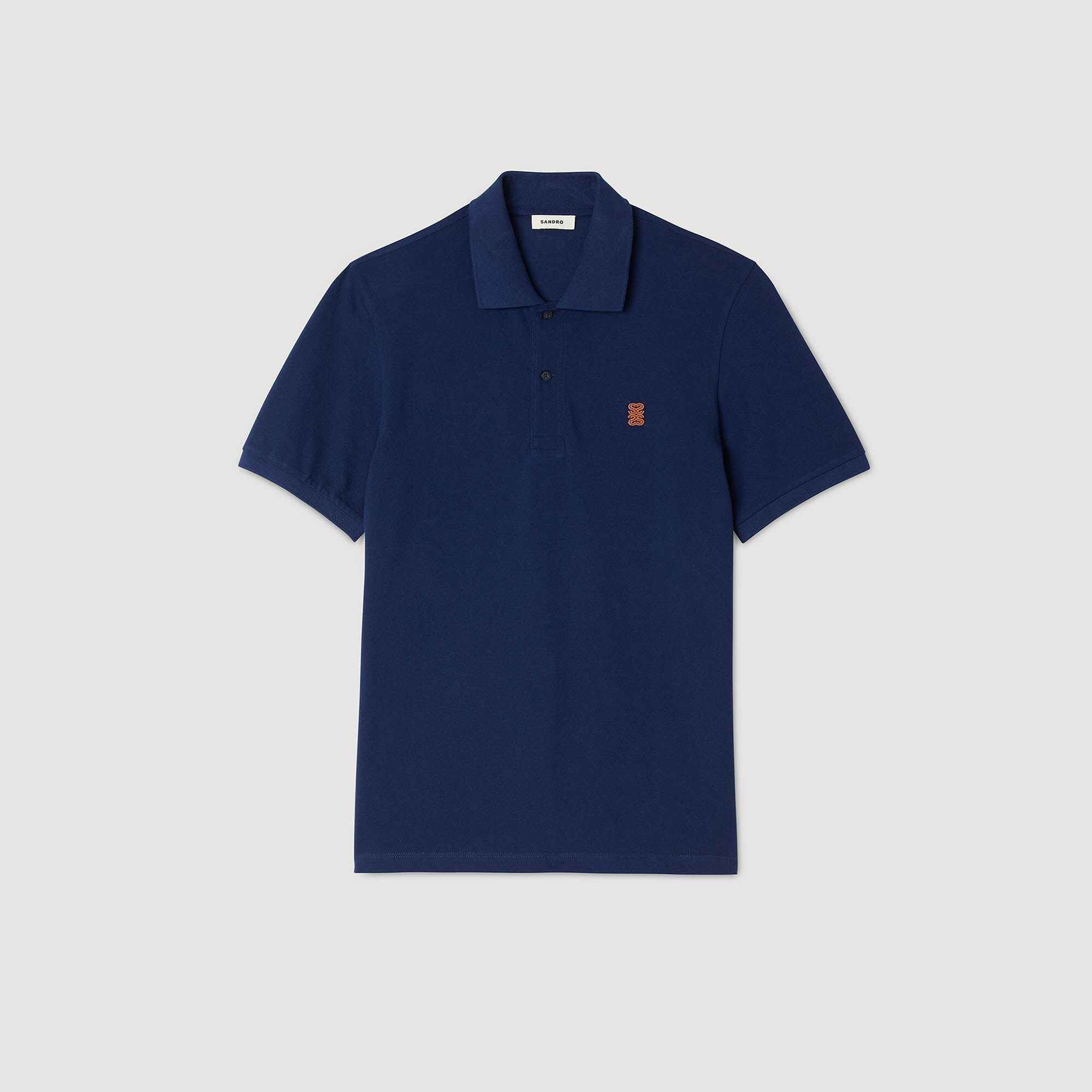 Polo à logo cuir