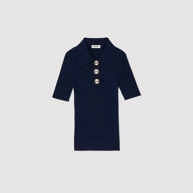 Pull à col polo 