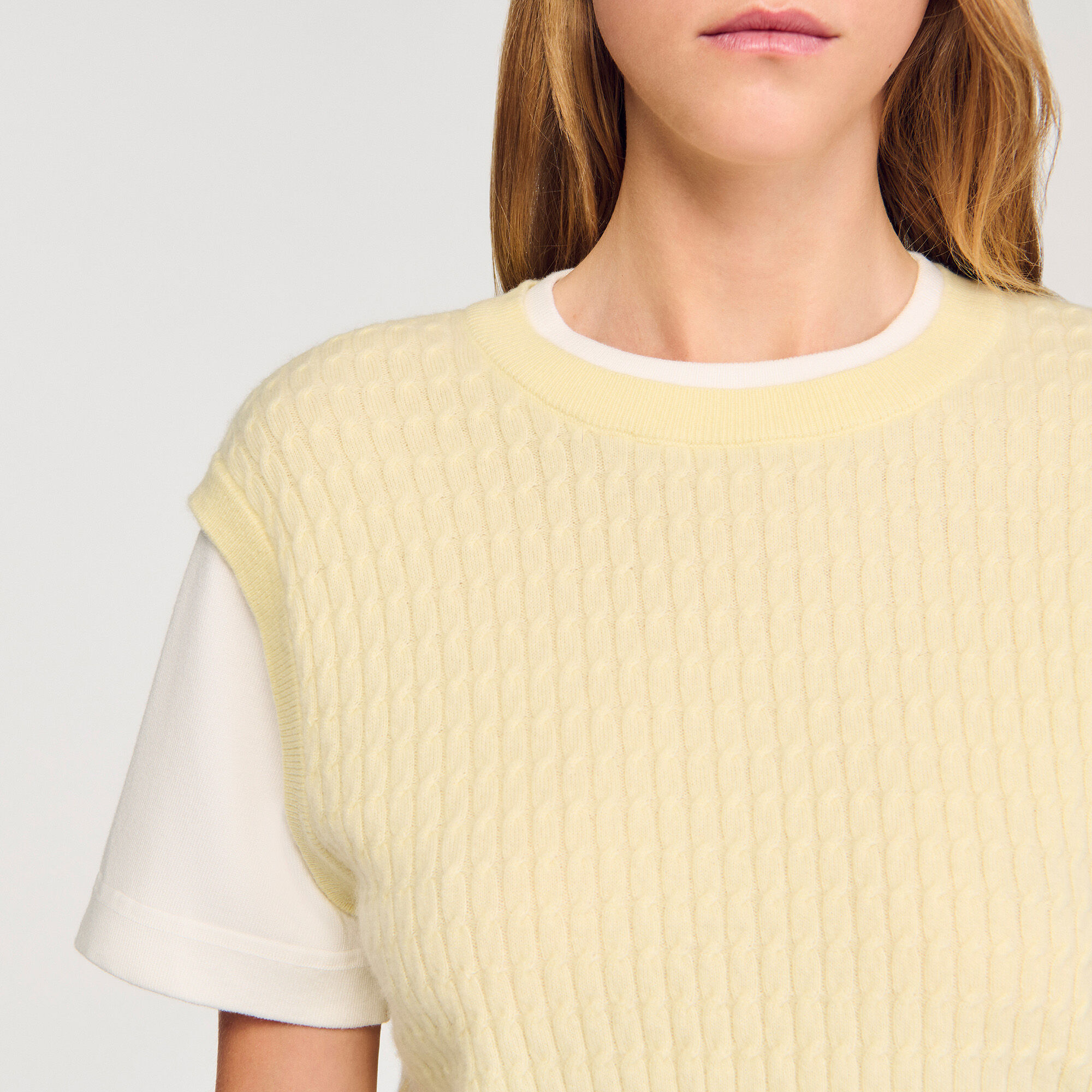 Pull 2 en 1 bicolore