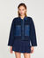 Cardigan à détail denim