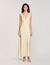 Robe longue satinée