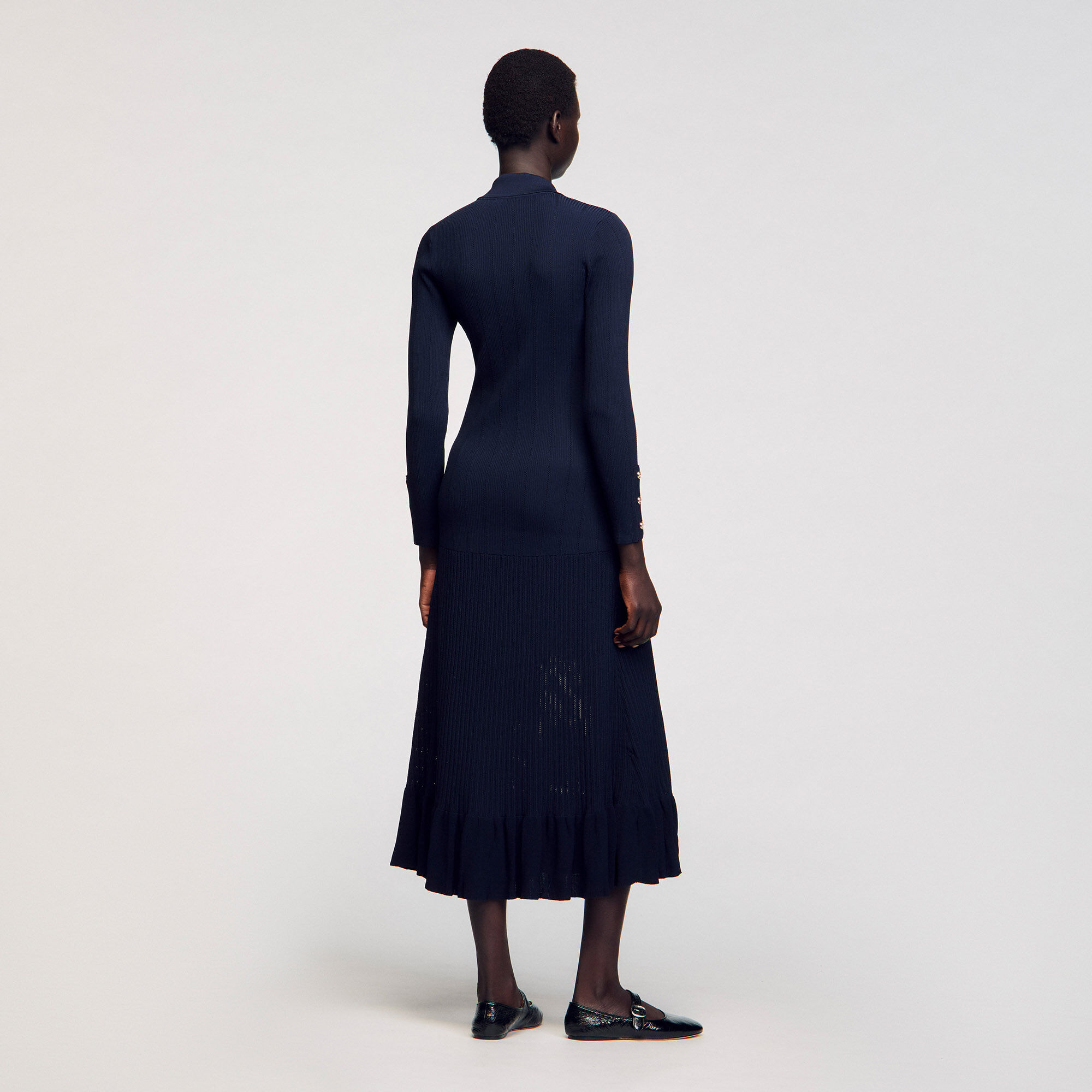 Robe longue en maille