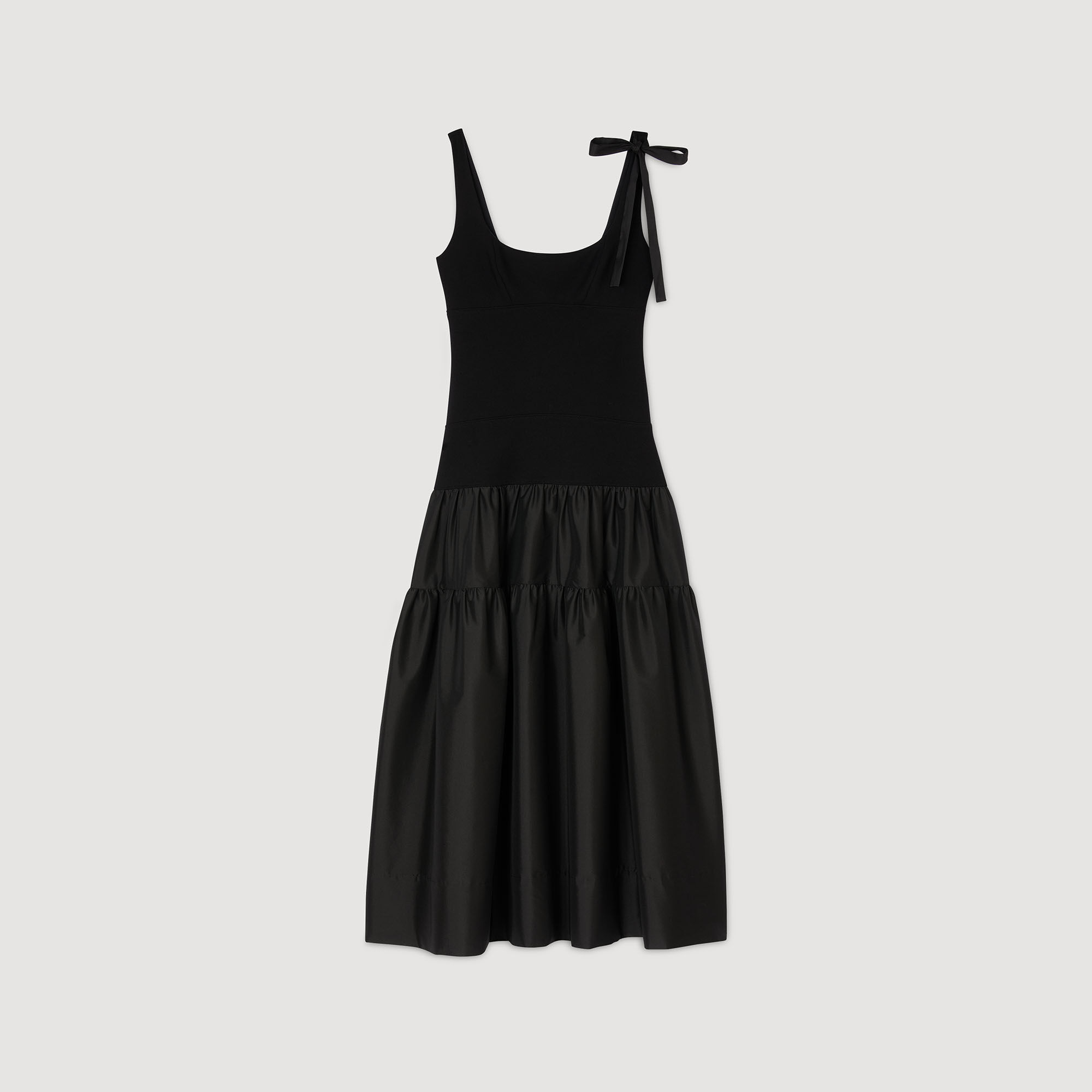 Robe longue bimatière