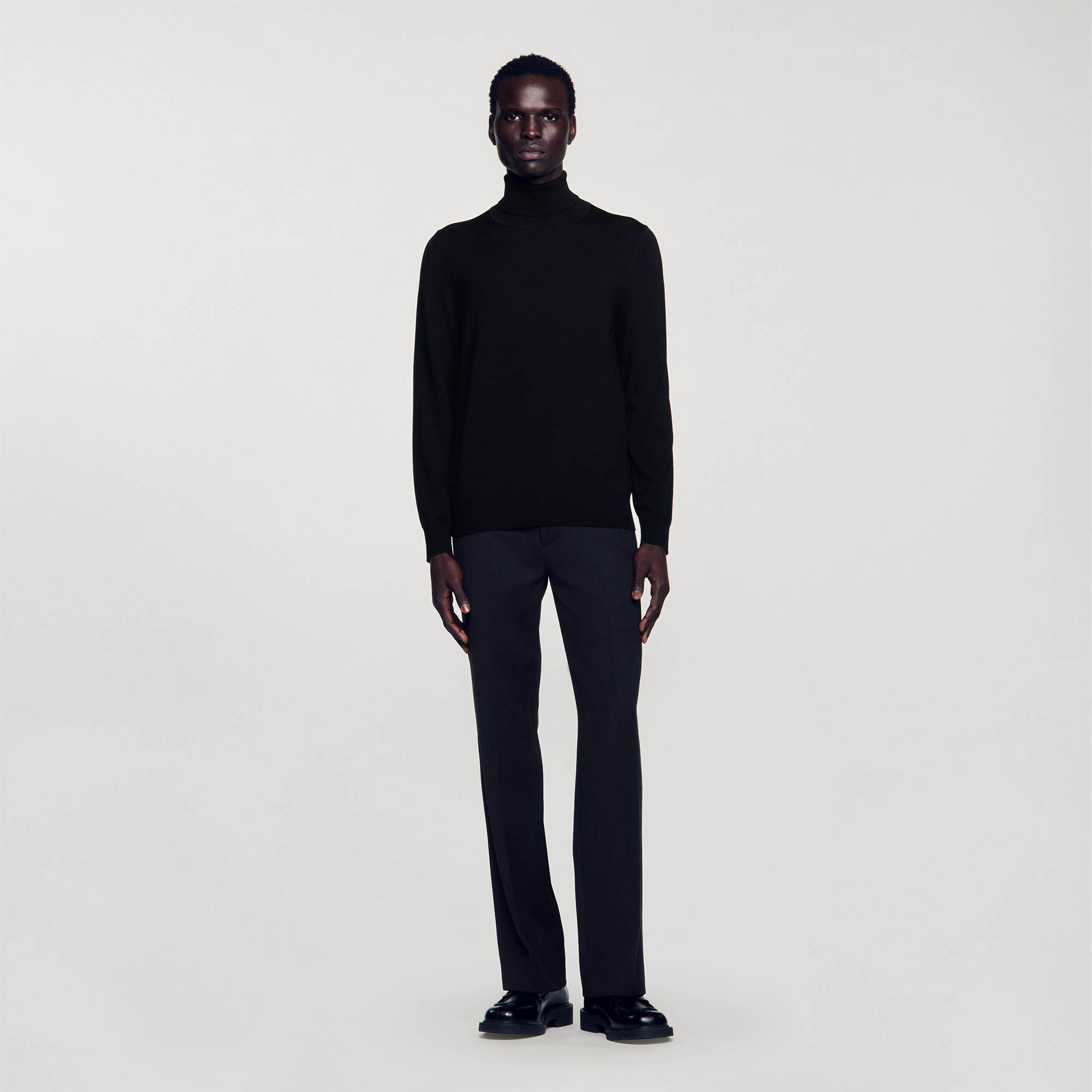 Pull à col roulé en laine Homme