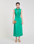 Robe longue en satin