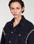 Veste en jean oversize strassée