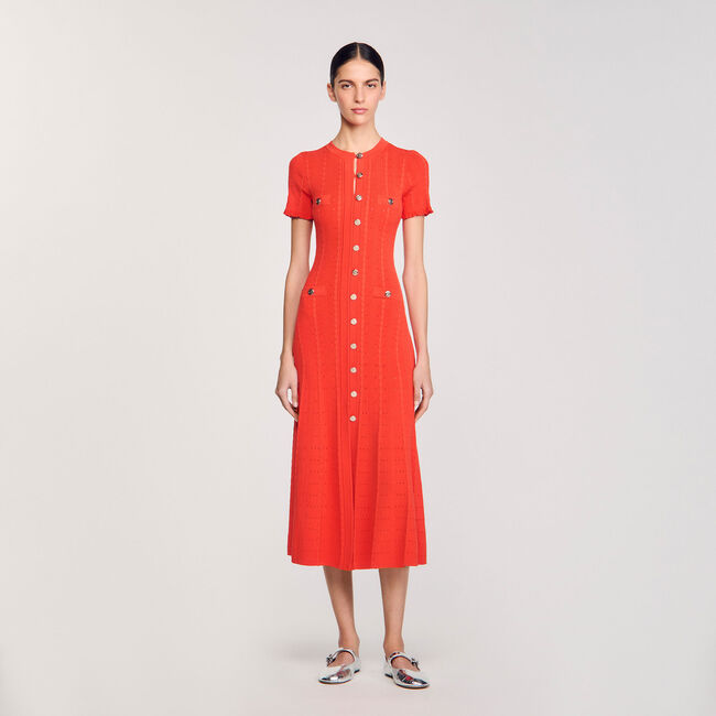 Robe longue en maille