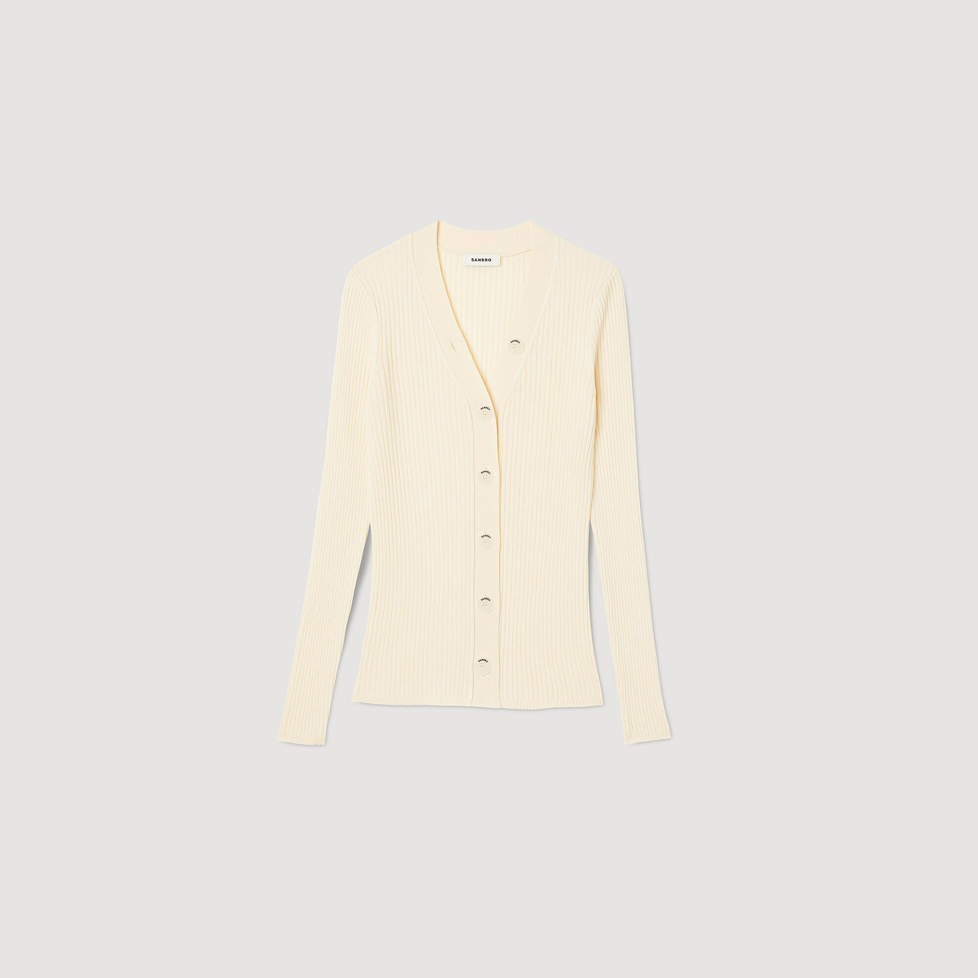 Cardigan en maille côtelée