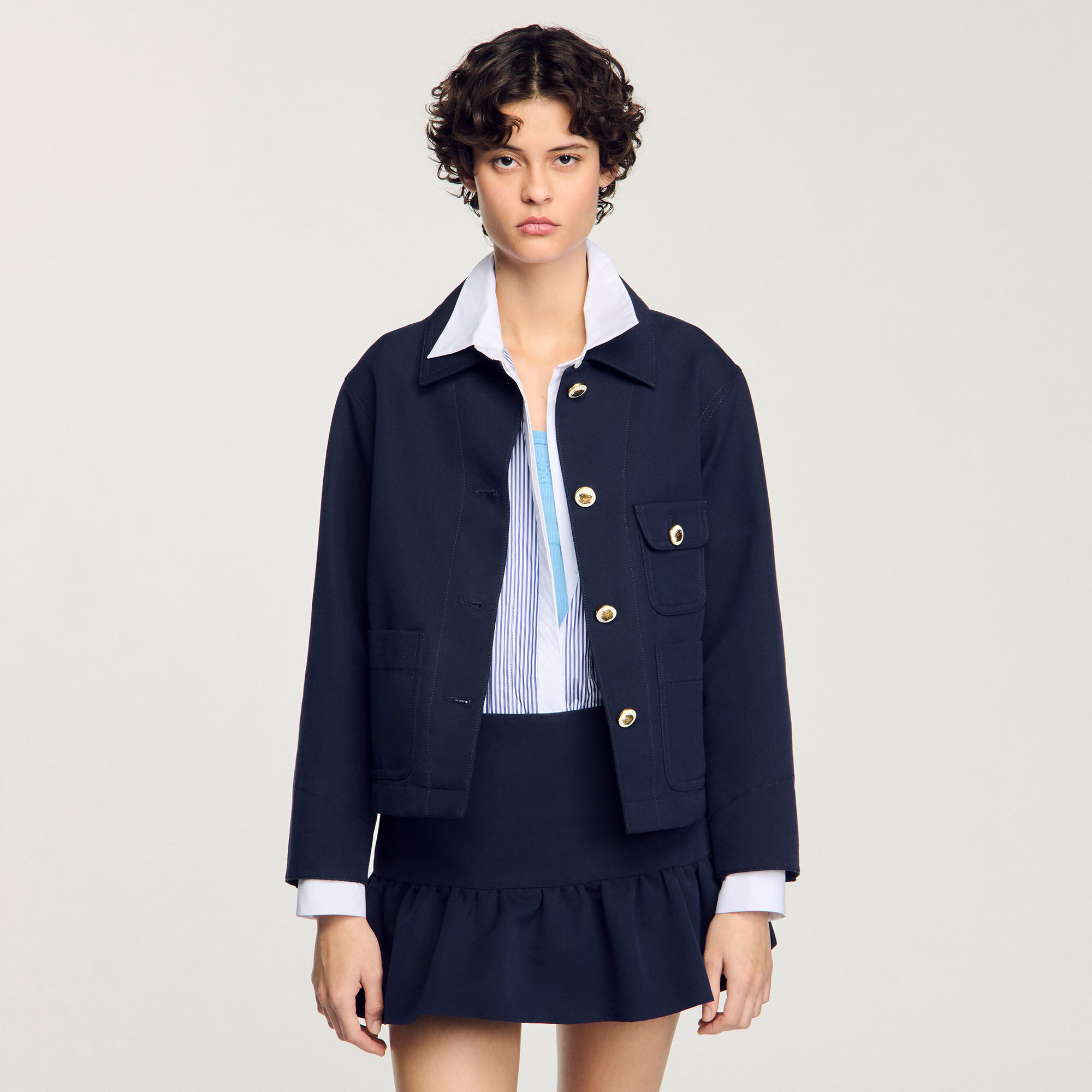 Blouson à boutons officier 